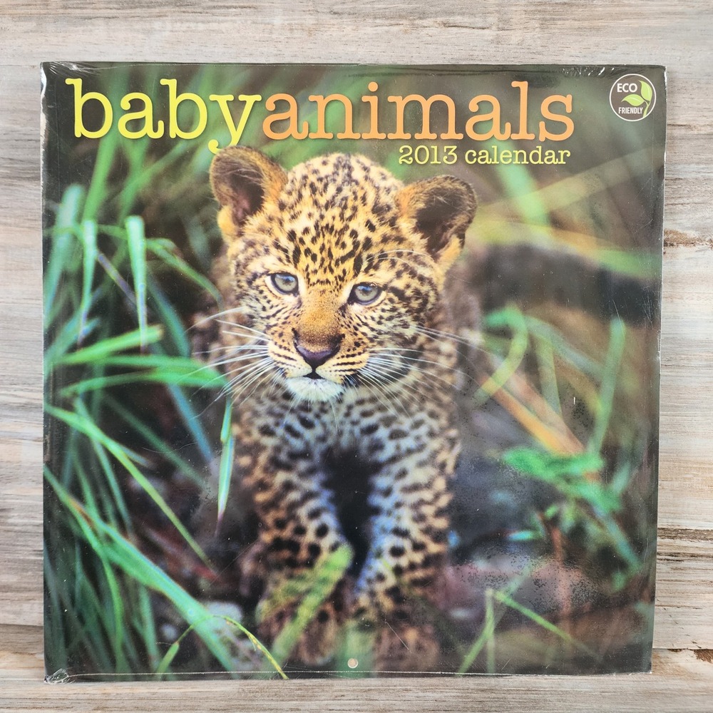 TF Publishing Baby Animals 2013 Wall Calendar New Sealed Wildlife Photography